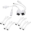 5-Pair Passive PoE Injector & Splitter Kit - 5.5x2.1mm DC Connector, 10/100Mbps, for IP Cameras/WAPs, 30M Transmission