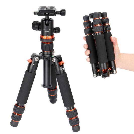 Koolehaoda Mini Desktop Tripod Aluminum Portable Camera Tripod 7"-25" Adjustable Desk Tripod with 360° Ball Head, 1/4" Quick Shoe Plate for DSLR