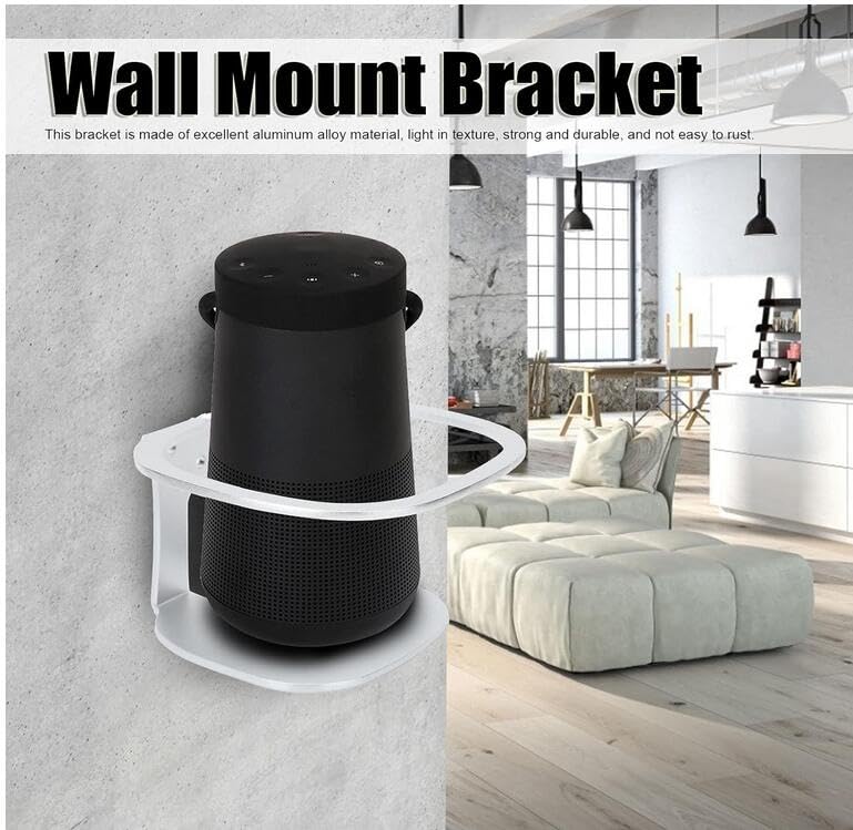 Coyktonty Aluminium Wall Bracket/Wall Mount for Bose Soundlink Revolve+? Speakers,Speaker Wall-Mounted Sturdy Metal Mount (Silver)