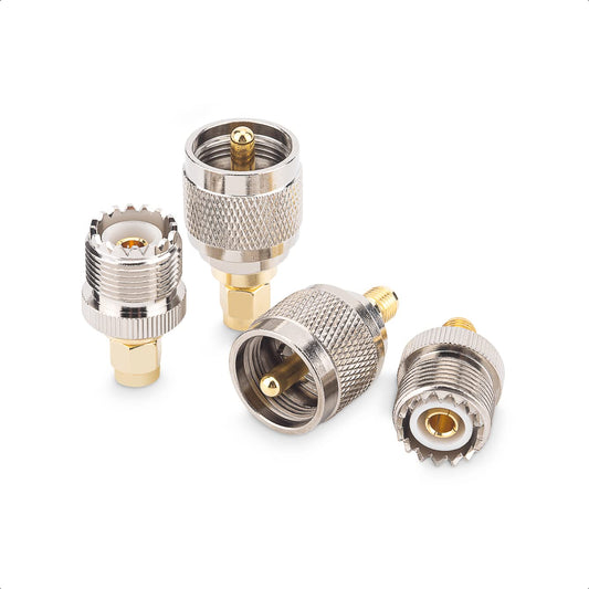 Cable Matters 4-Pack SMA to UHF Adapter Kit, SMA to UHF Gender Changer and Connector Adapter Kit
