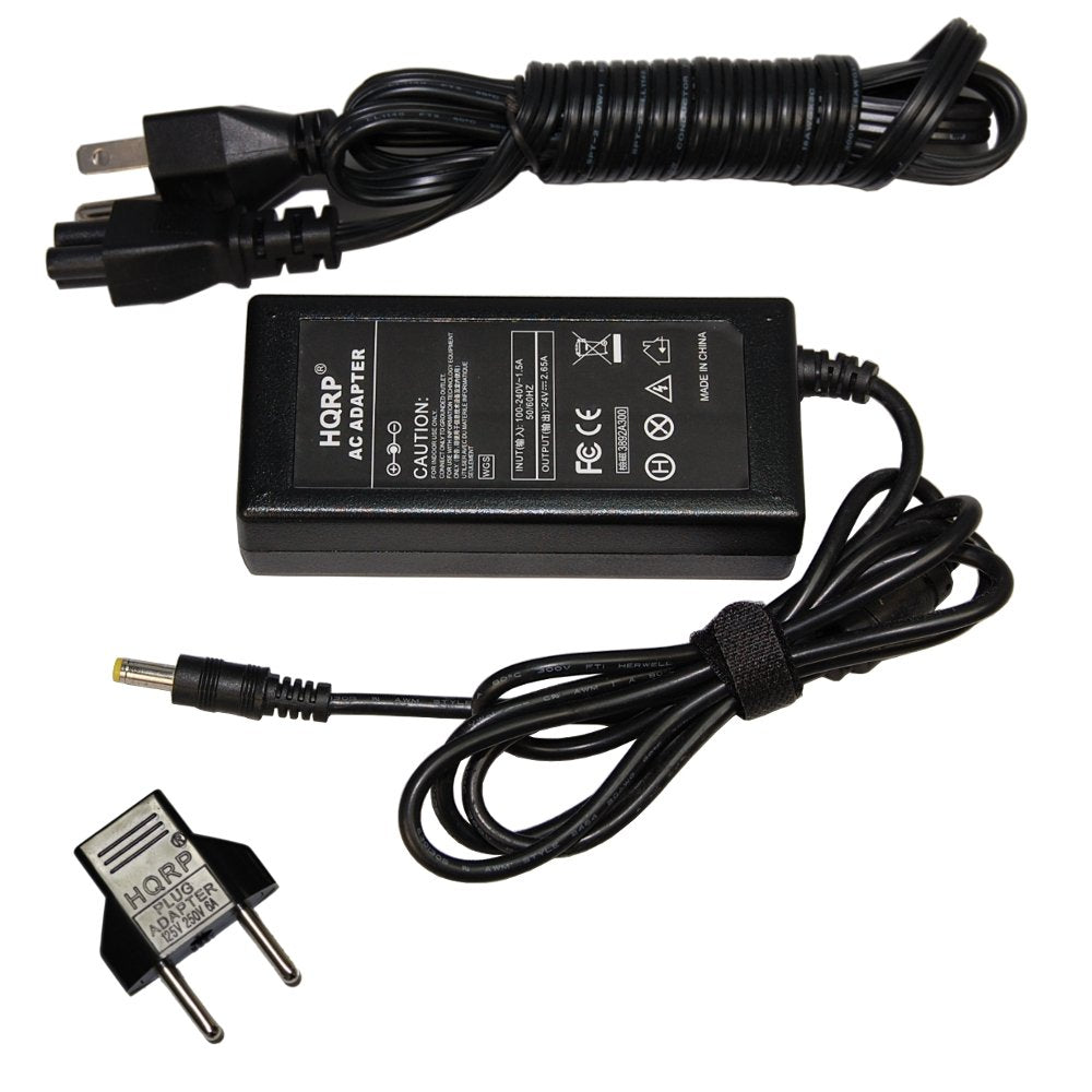 HQRP AC Adapter Compatible with Xerox DocuMate 3115 3220 3460 3640 4440 Scanner Power Supply Cord + Euro Plug Adapter