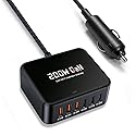 200W USB C Car Charger,Type C Laptop Car Charger & PD3.0/QC3.0/PPS Cigarette Lighter Adapter for iPhone 16/15/14/13/12 Pro Max, Galaxy S25/S26 Ultra