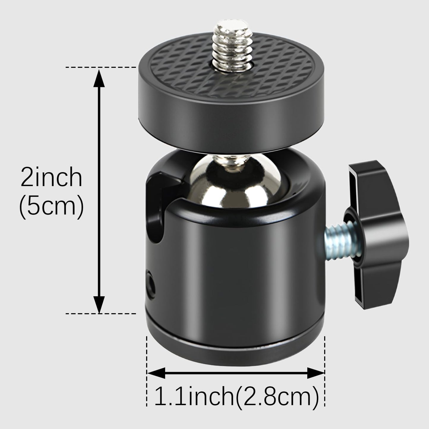 Mini Ball Head (6 Pack) 360° Rotatable Ball Heads Camera Mount Adapter, Compatible with Tripods, Monopods, Trail Cameras