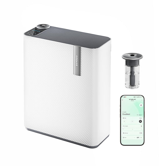 DREAME AP5 Air Purifier for Home Large Rooms Up to 1346ft², 3-in-1 Air Purifier with Humidifier & Aroma Diffuser, 3-Stage Filtration for Smoke Pets
