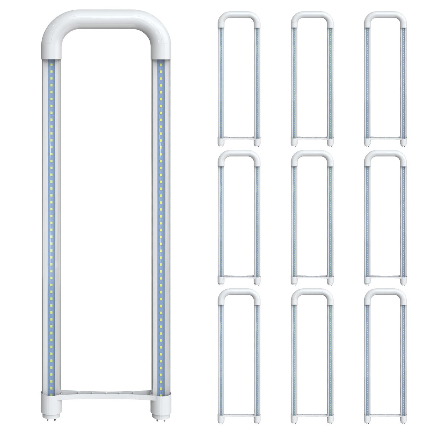 Romwish U Bend T8 LED Tube, 6000K Super Bright, 10 Pack, ETL Listed