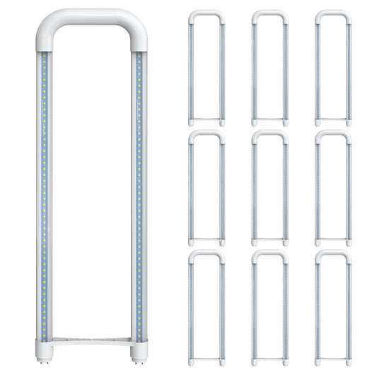 Romwish U Bend T8 LED Tube, 6000K Super Bright, 10 Pack, ETL Listed