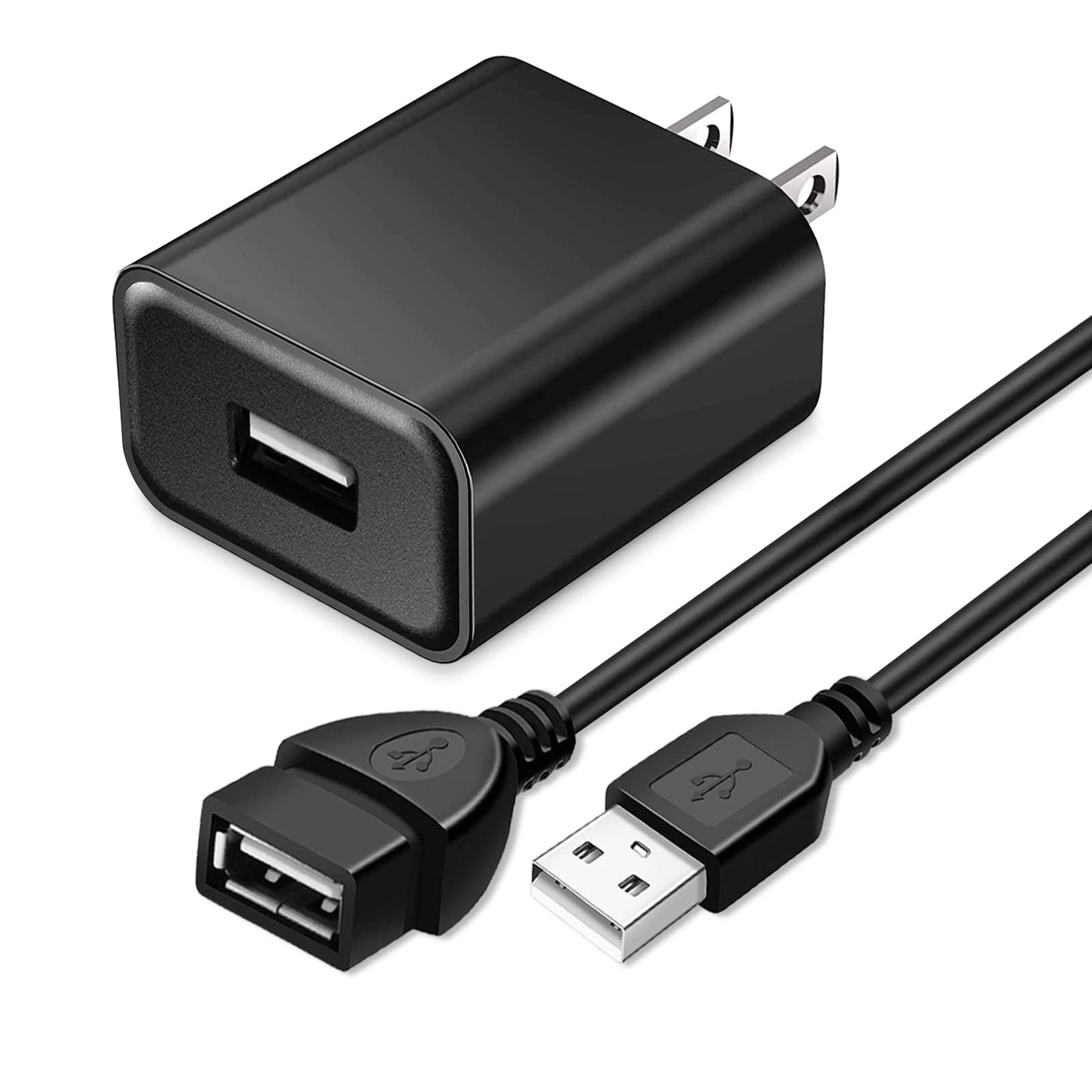 USB Wall Charger Adapter & Extension Charging Cable Cord for JLab Go Ai Pop/Sport, JLab Epic Air an/Sport ANC, JLab JBuds Air/Sport/Executive/ANC/Play