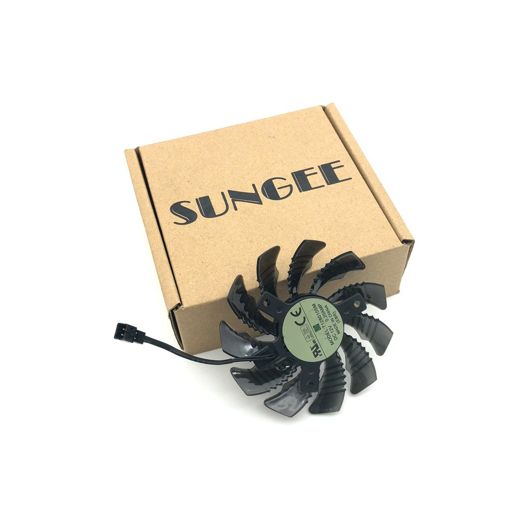 2pcs/lot T128010SM 75mm DC 12V 0.20A Graphics Card Fan Replacement for GIGABYTE Video Cards Cooling (1pcs (2pin))