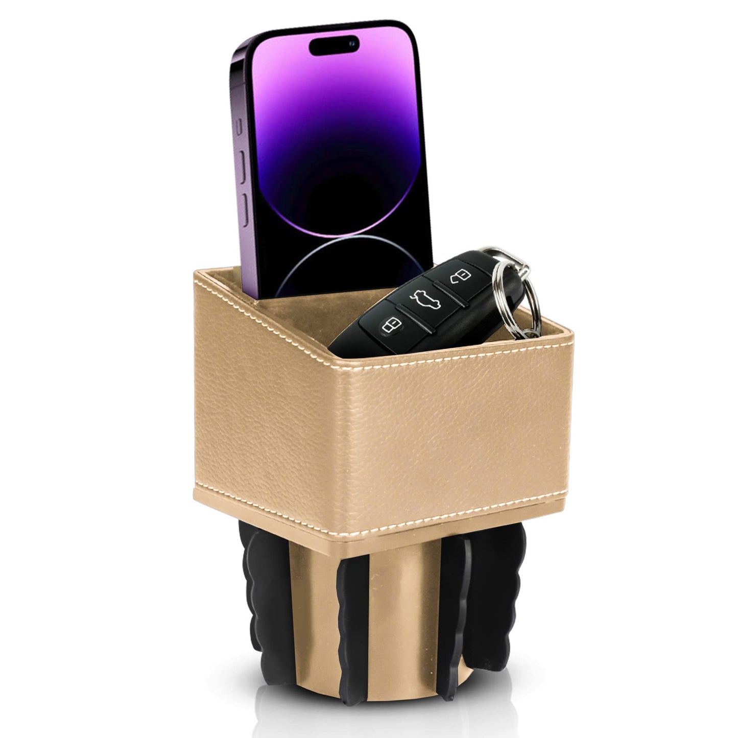 Superior Essentials Car Phone Mount & Key Storage Expander - Universal Size Phone Holder for Car - Elegant Design with Easy Installation - Effortless