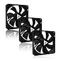 Apevia 120mm Silent PC Case Fan 3-Pack - AF312S-BK, High Airflow 57.67 CFM, Low Noise 24.7 dBA, 4-Pin Molex & 3-Pin Motherboard Connector, 1350 RPM
