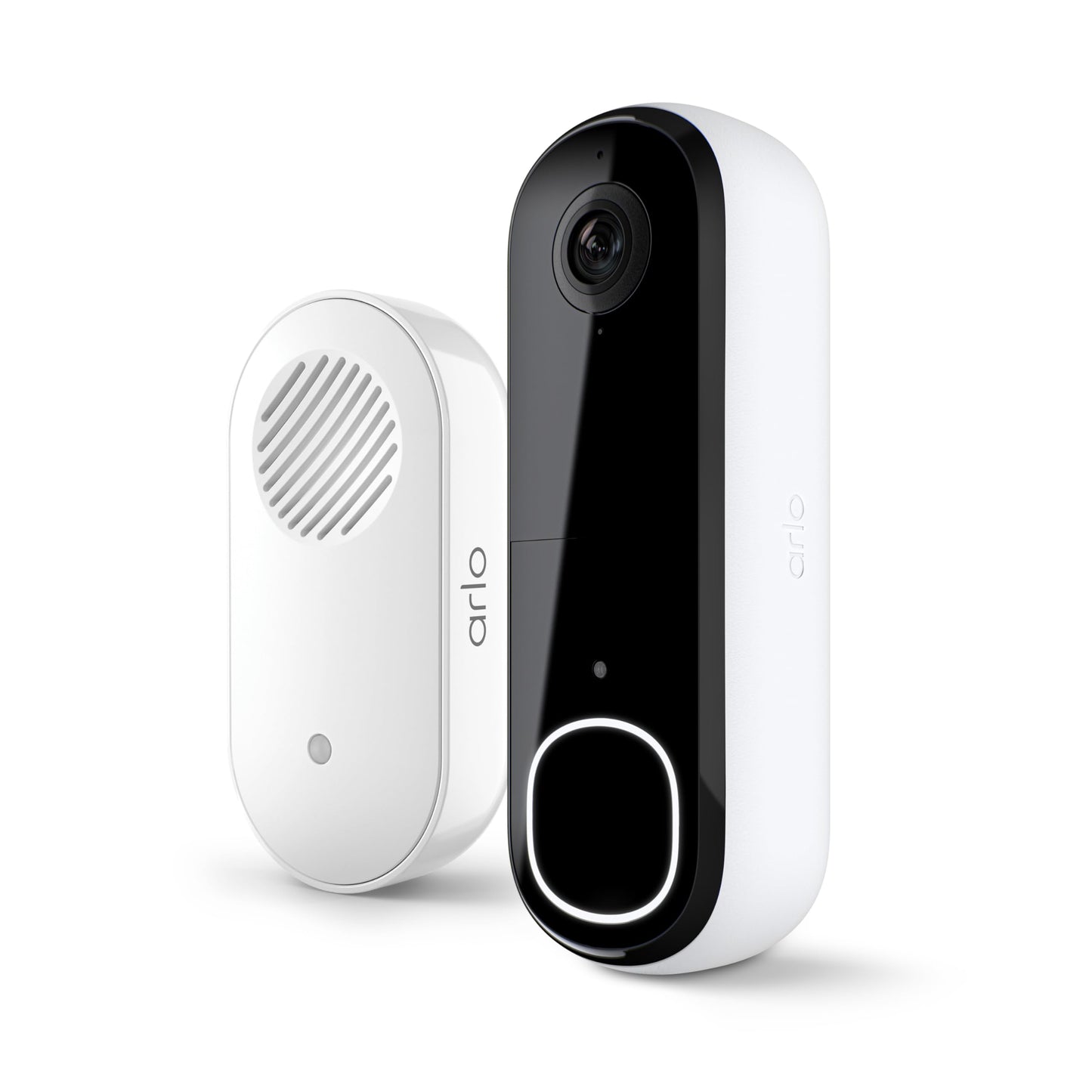 Arlo Video Doorbell 2K + Chime 2 (2nd Gen, Latest Release), Wireless or Wired Option, 2-Way Audio, Night Vision, Head to Toe View, Package Detection