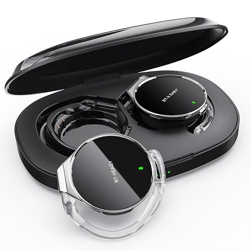 On Ear Bluetooth Headphones 5.4, Open Ear Headphones Wireless with 4 Microphones, Water-Drop Shaped Clip On Noise Cancelling Sport Headset Bluetooth