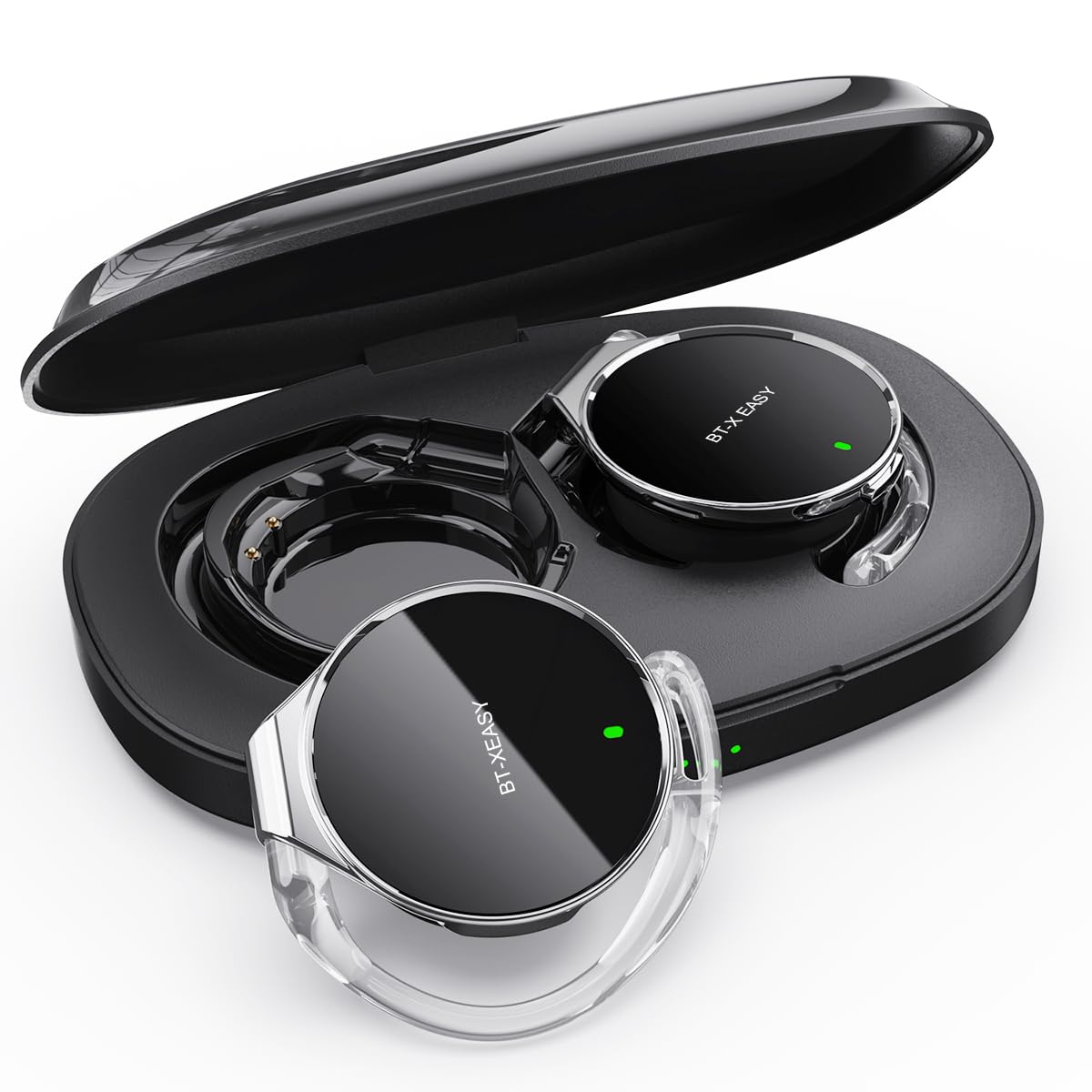 On Ear Headphones Bluetooth 5.4, Noise Cancelling Open Ear Headphones Wireless, Water-Drop Shaped Clip On Sport Headset Bluetooth with 4 Microphone…