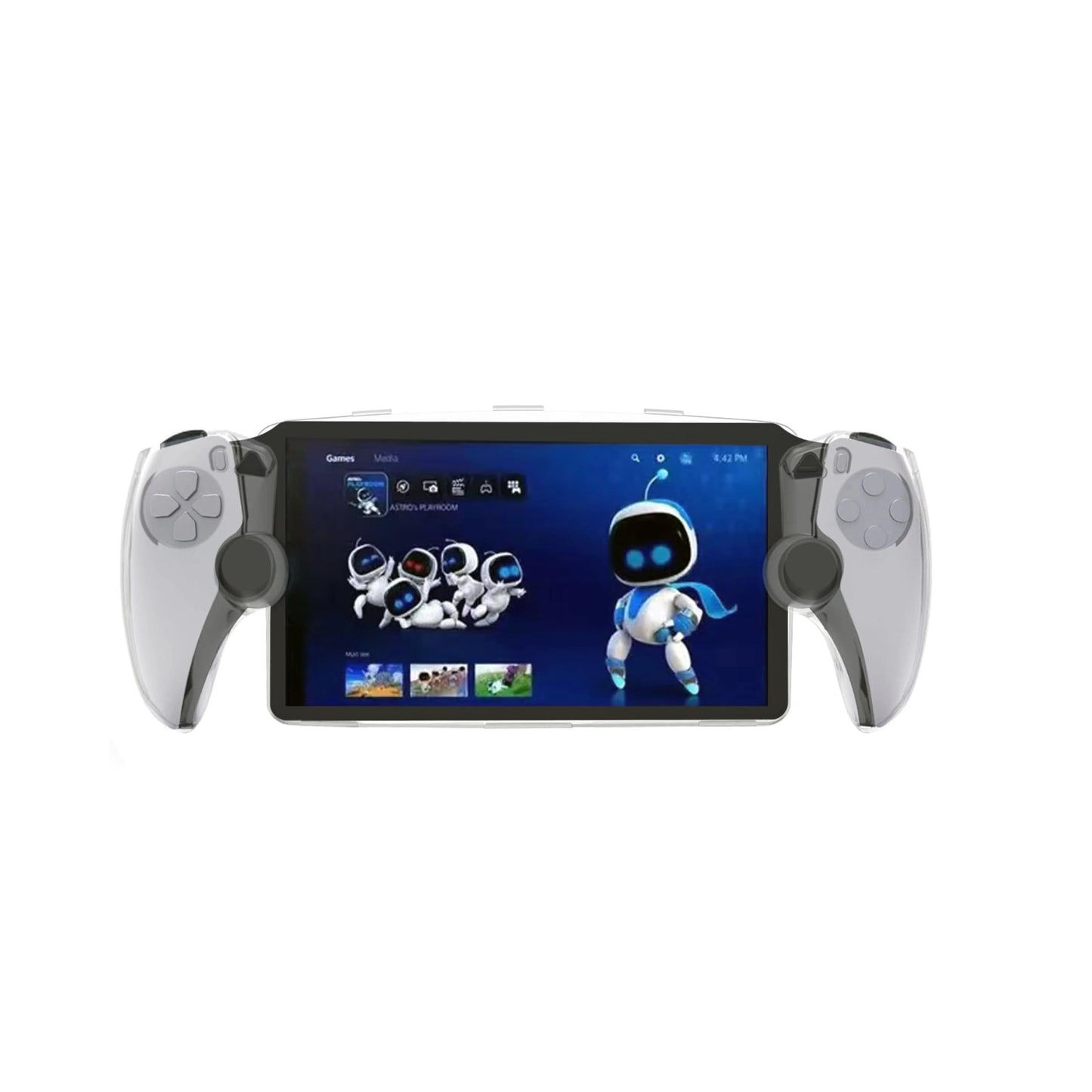 Transparent Protective Case Sleeve with Stand for PlayStation Portal Console Drop-Proof Case Skin Back Shell Cover Protection Kickstand Case