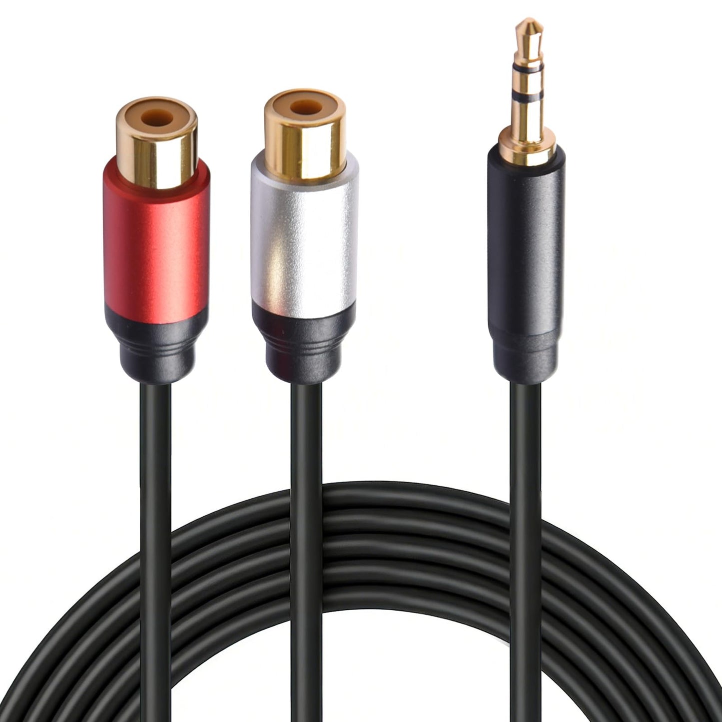 Soshine 3.5mm Male to 2RCA Female Audio Adapter(2 Pack), Gold-Plated RCA to 3.5 mm Y Splitter Cable for Tablet, MP3 to Speakers, TV, Amplifier (3.5mm
