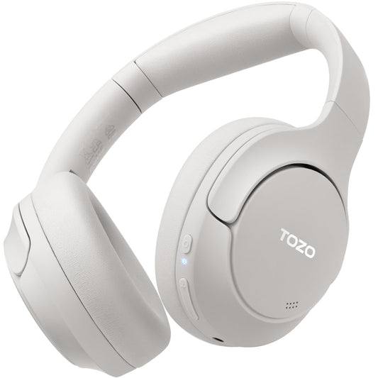 TOZO HT2 Hybrid Active Noise Cancelling Headphones, Wireless Over Ear Bluetooth Headset, 60H Playtime, Hi-Res Audio Custom EQ via App Deep Bass…