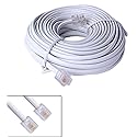 10M 40ft RJ11 6P4C Modular Telephone Phone Cables Wire White