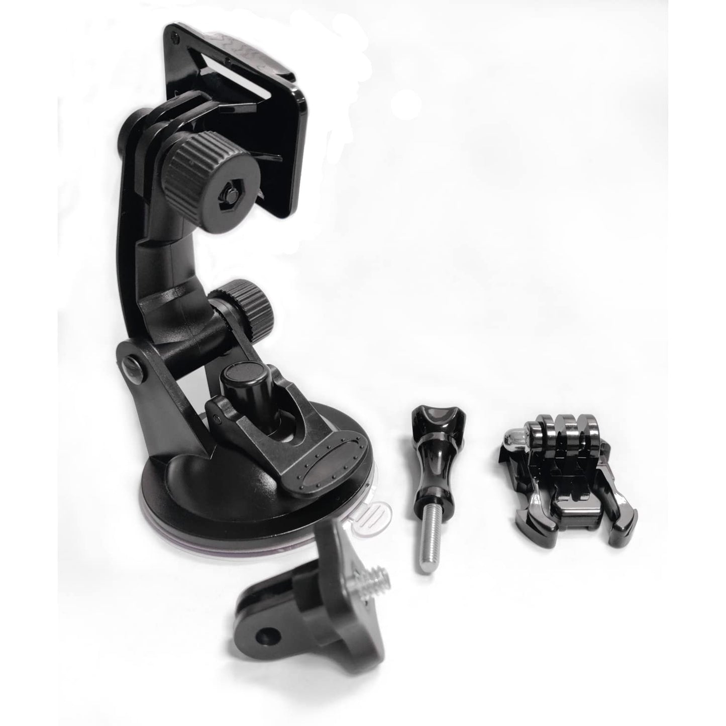 Haoyou Suction Cup Mount(with 1/4 Conversion Adapter) Compatible with Gopro Hero13 12 11 10 9 8 7 6 5 4 3+ 3, DJI Osmo, Akaso and Other Action Cameras