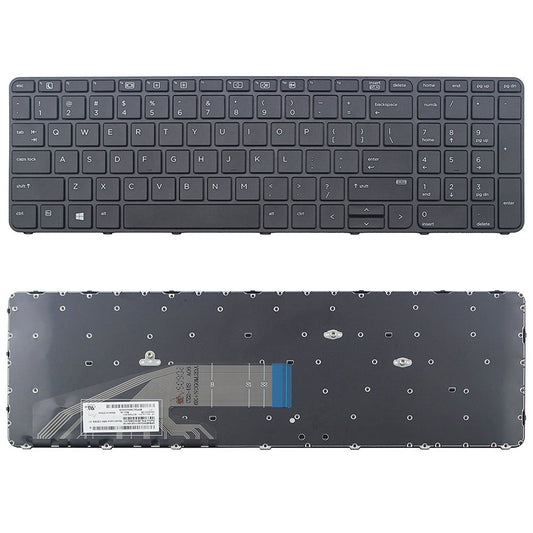 New US Black Keyboard (NO-Backlit with Frame) Replacement for HP ProBook 470 G4 650 G2 655 G2 Laptop English Keyboard