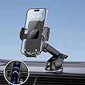 Deear Car Phone Holder Mount Cell Phone Automobile Cradles 3-in-1 Phone Mount Hands Free for Car Dashboard Windshield Air Vent Universal for iPhone