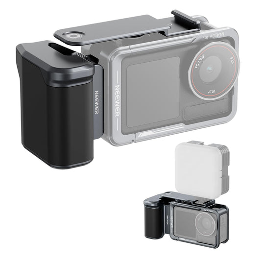 NEEWER AC034 Side Handle Only for AC014 Cage Compatible with DJI Osmo Action 5 Pro/4/3, Modular Quick Release Magnetic Action Camera Mount Adapter