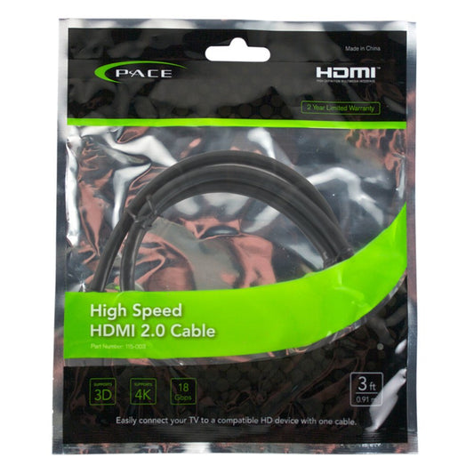 Pace International 115-003 High Speed & Cl3 Rated Hdmi 3'