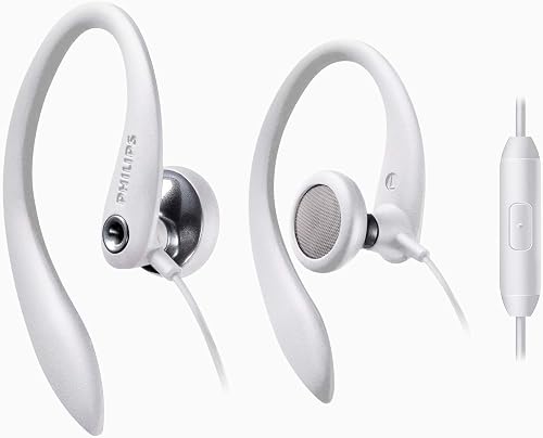 PHILIPS Over The Ear Sport Earbuds with Mic, Earphones for Sports, Running and Gym