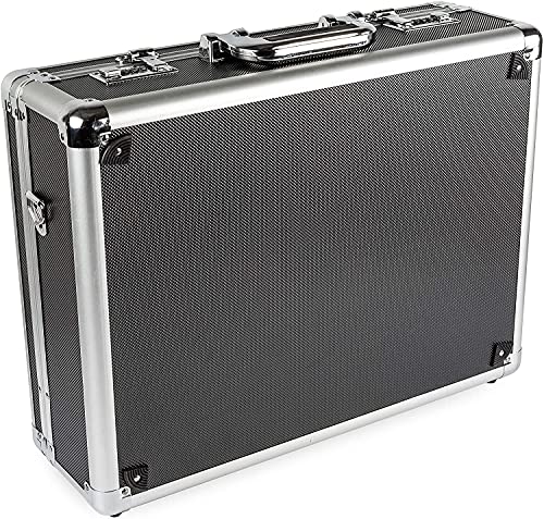Ultimaxx Medium Aluminum Hard Case with Pre-Cut Foam for Travel and Storage of DSLRs, Gear, and Equipment for DSLR Camera & Camcorder Models from