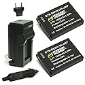 Wasabi Power Battery (2-Pack) and Charger for JVC BN-VH105 and JVC GC-XA1, GC-XA2 ADIXXION Action Camera