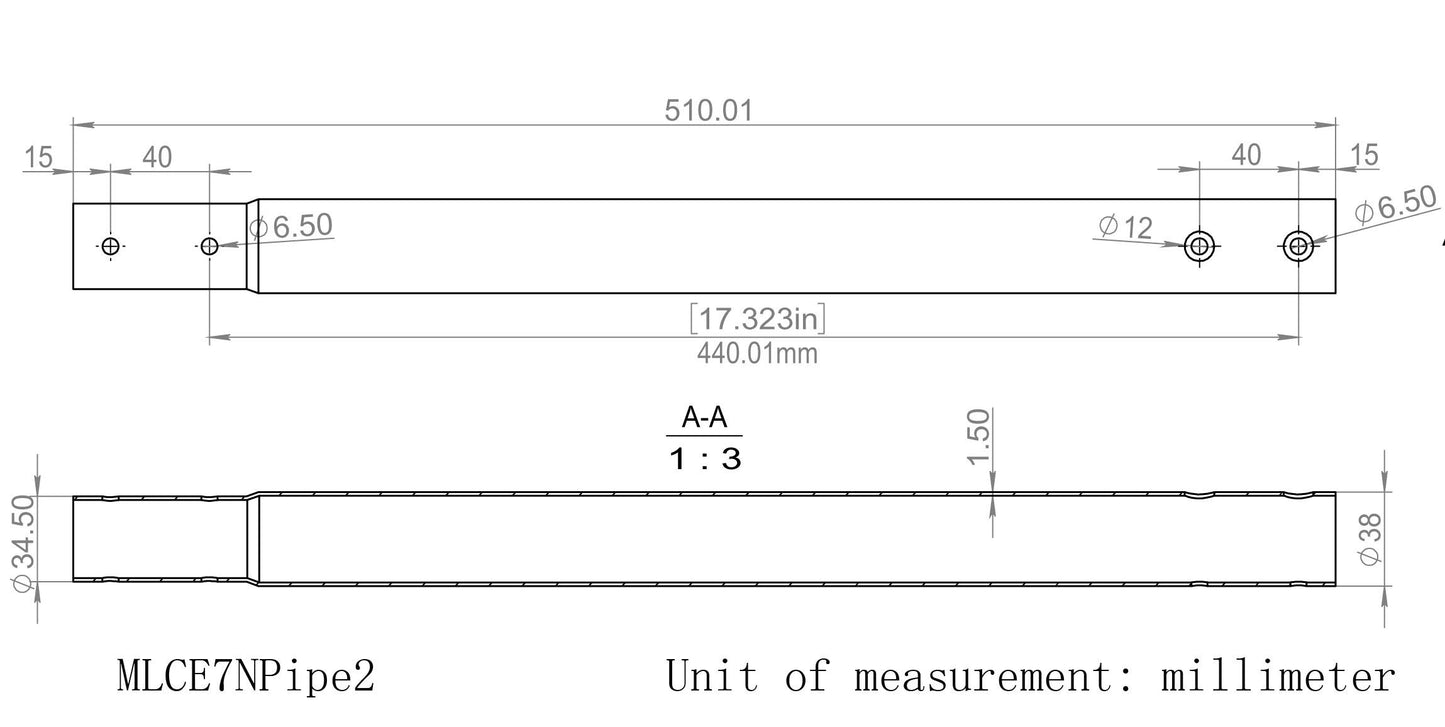 VideoSecu Adjustable Extension Pole for Brand VideoSecu MLCE7N2 Ceiling Mount MLCE7NPipe2 WV2