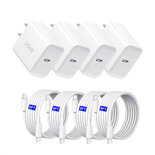 USB C Charger Block?Fast Charging Wall Charger USB C Power Adapter?Type C Brick Cube with 6FT Cable for iPhone 17/17 Plus/17 Pro Max/16/16 Plus/16