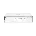HPE Networking Instant On Switch Series 1430 8-Port Gb Unmanaged Layer 2 Ethernet Switch with PoE | 8X 1G | 8X CL4 PoE (64W) | Fan-Less | US Cord