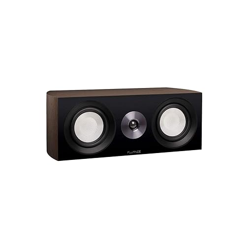 Fluance Reference High Performance 2-Way Center Channel Speaker for Enhanced Dialogue and Vocals in Home Theater Surround Sound Systems - Walnut