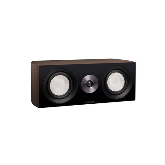 Fluance Reference High Performance 2-Way Center Channel Speaker for Enhanced Dialogue and Vocals in Home Theater Surround Sound Systems - Walnut
