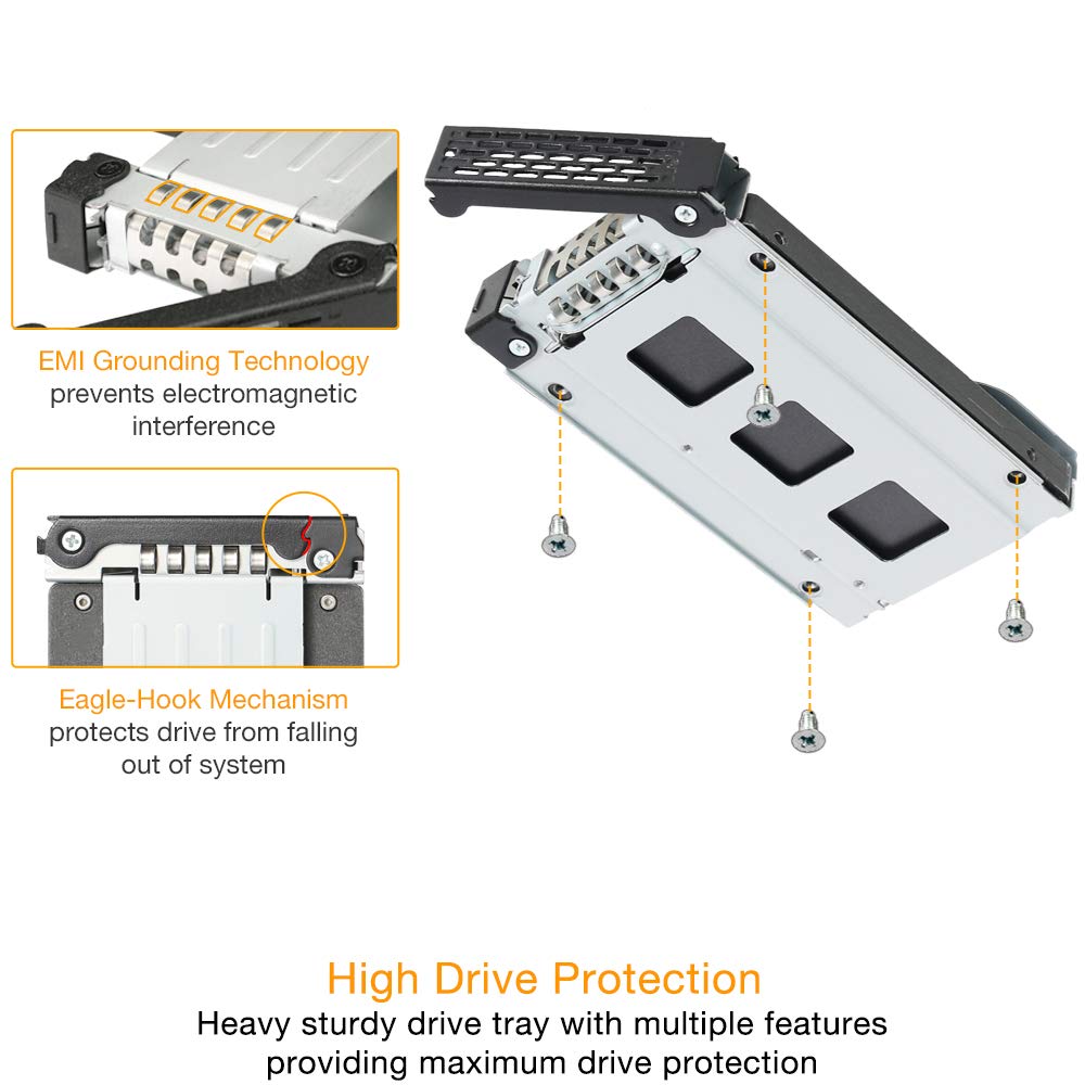 ICY DOCK Full Metal 4 x 2.5 SAS/SATA HDD/SSD Mobile Rack Enclosure for 5.25" Bay (with Fan Control) | ToughArmor MB994SP-4SB-1