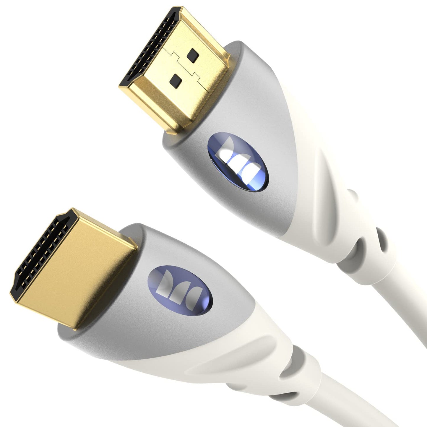 Monster HDMI Cable 4k Ultra HD with Ethernet - Corrosion-Resistant 24k Rose Gold Contacts and V-Grip Connection - HDMI Cable for PS3 and Computer