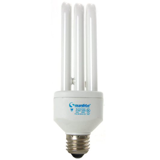 Sunlite SLS25/30K SLS Triple Tube 25 Watt Energy Saving CFL Light Bulb Medium Base Warm White