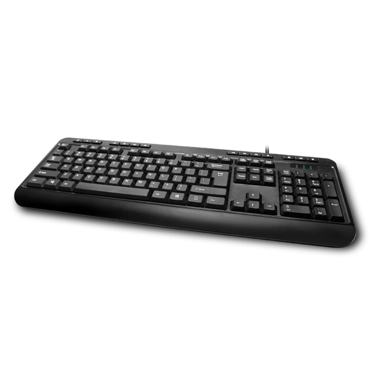 Adesso AKB-132UB - Multimedia Desktop 104-Key USB Keyboard for Windows One-Touch Controls,Black