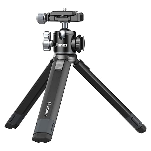 Portable Desktop Mini Tripod PICTRON MT-24 Compact Camera Tripod Aluminum Alloy with 360° Ball Head,1/4 inches Quick Release Plate for DSLR Camera