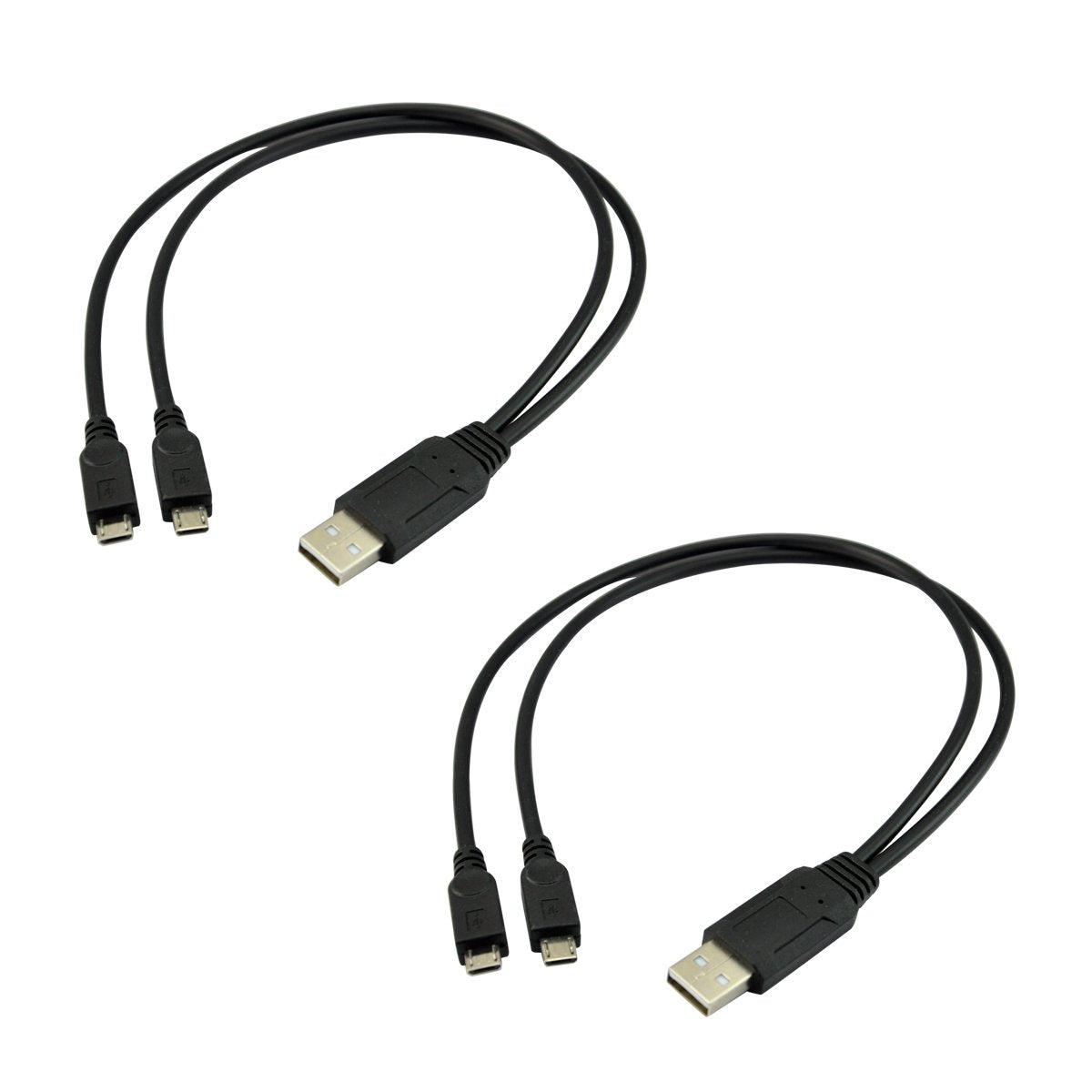 UCEC Dual Micro USB Charging Cable USB to Micro USB Splitter Adapter Android Charger Cord Data Transfer fit for Samsung Galaxy S7 Edge S6 S5 Note PS4