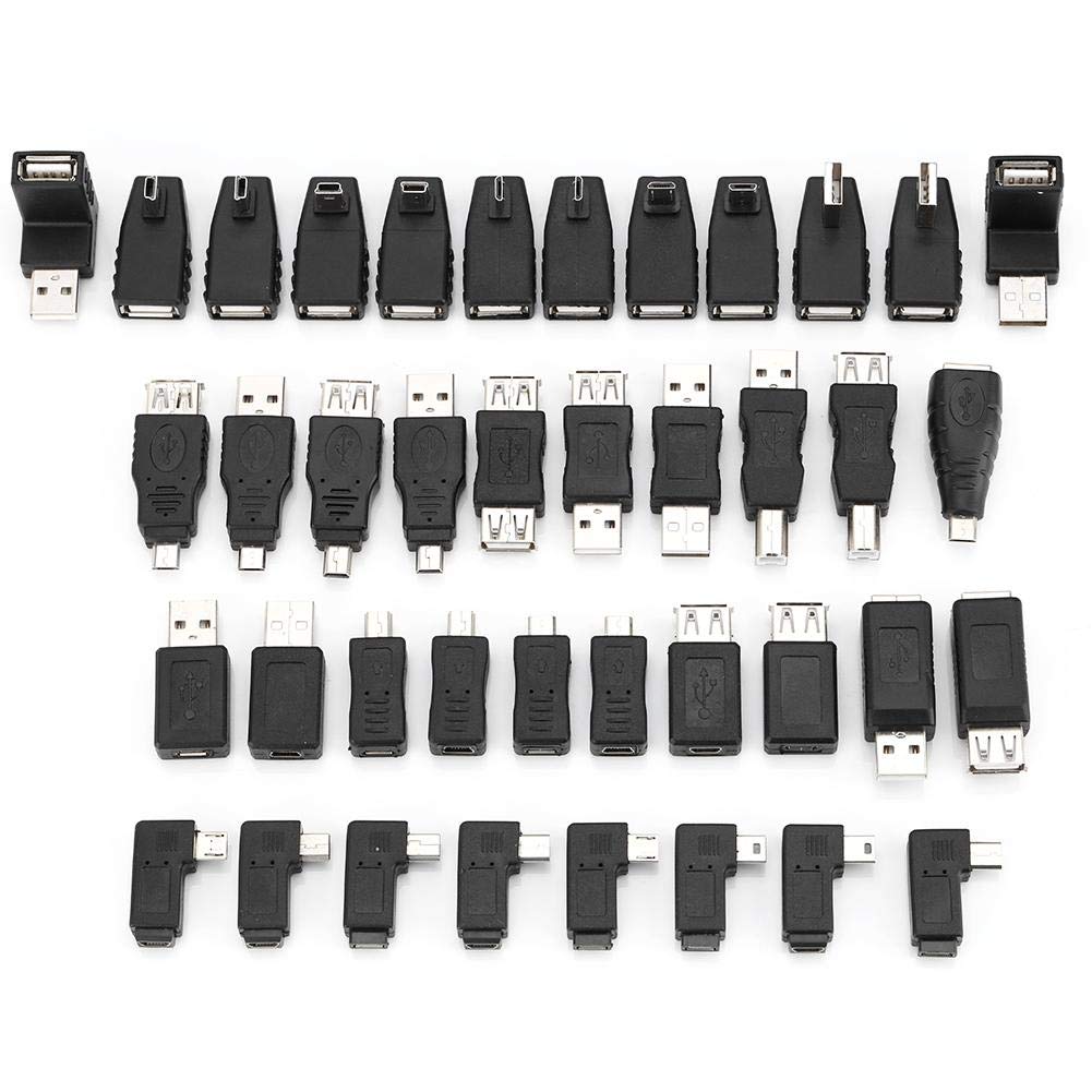Lazmin USB Adapter Kit, 40PCS Multiple USB2.0 Adapter Converter Connectors, Compatible USB1.1/1.0