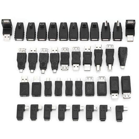 Lazmin USB Adapter Kit, 40PCS Multiple USB2.0 Adapter Converter Connectors, Compatible USB1.1/1.0
