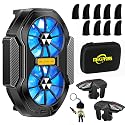 14 in 1 Mobile Phone Dual Cooler with LED Light, Cell Phone Cooling Fan Radiator, 2pcs L2R2 Mobile Game Controller Triggers for PUBG/Fortnite/Call