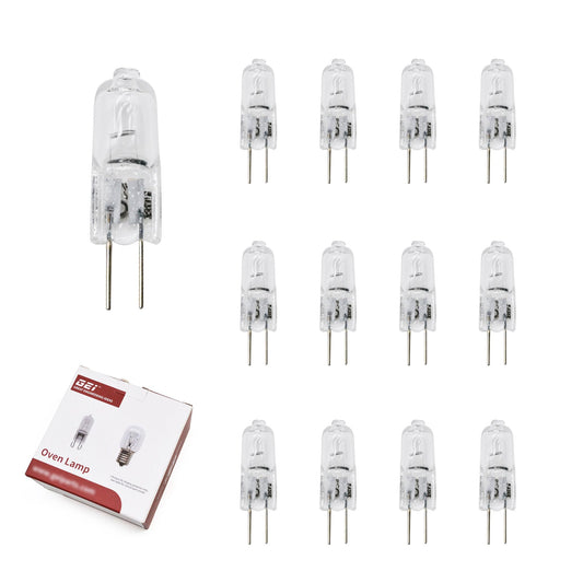 GEIparts G4 Bulb 10W Halogen Light Bulb 2 Pin 12V G4 Bulbs Replacement for Under Cabinet Puck Light, Chandeliers, Landscape Lighting Desk Lamp 2700K