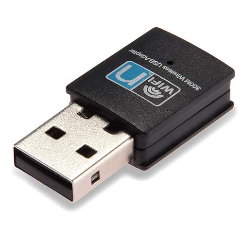 300Mbps USB WiFi Adapter, LOTEKOO Wireless LAN Network Card Adapter WiFi Dongle for Desktop Laptop PC Windows 10 8 7 XP MAC OS (Plug-and-Play