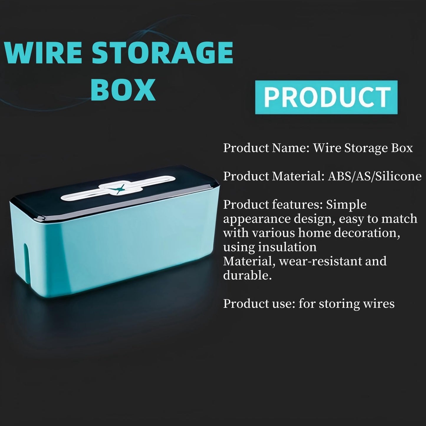 Power Extension Cord Storage Box, Floor Socket Concealment Device Compatible Storage Box for Desk Cables, Office Cable Storage Box, Baby Protection