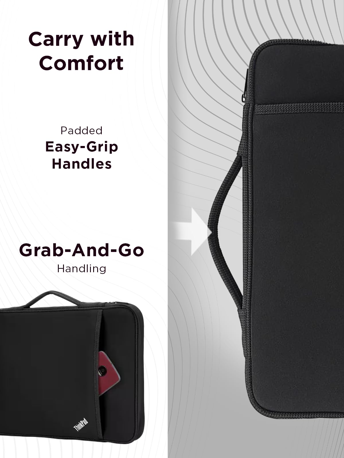 Lenovo ThinkPad 14-Inch Laptop Sleeve - Slim Protective Notebook & Tablet Case Compatible with ThinkPad, MacBook Air & MacBook Pro - Lightweight