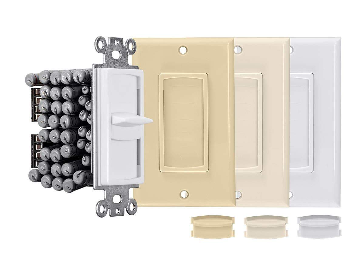 Monoprice 120-Watt Slider Resistance Speaker Volume Control, 12-Position Switch, 36dB Attenuation, Solderless Speaker Terminals, 138169, Multi-Color