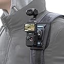 SUREWO Osmo Pocket 3 Backpack Mount,Bag Belt Shoulder Strap Mount with Extended Border Compatible with DJI Osmo Pocket 3