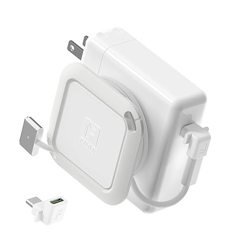 Fuse Reel The Side Kick Collapsible Charger Organizer With USB-C Right Angle Adapter Compatible with MacBook and PC charging cords and adapter cable